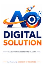 AO Digital Solution logo - Transforming Ideas Into Reality, Co-Powered By AO Group of Industries